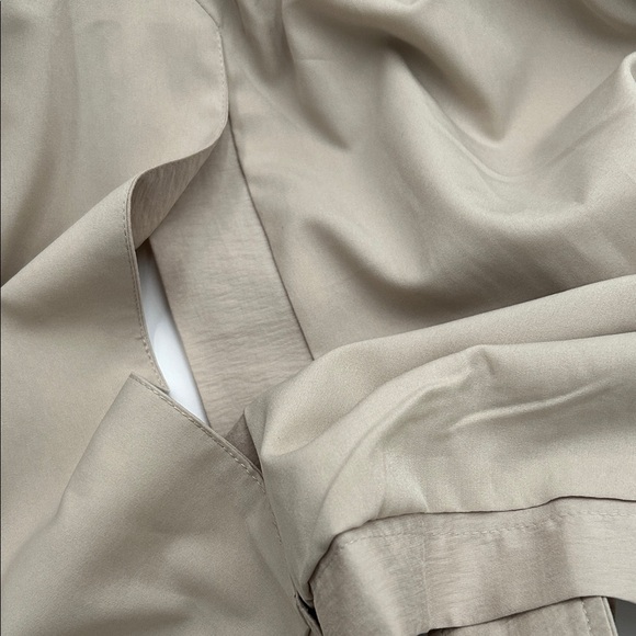 Chico's Light Beige Double-Breasted Trench Coat - Picture 13 of 14